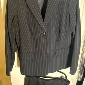 Merona Black Pinstripe Blazer with Skirt